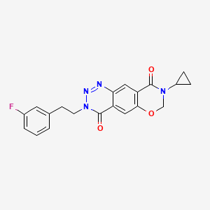 Структурная формула Tulrampator (CX-1632), CAS 1038984-31-4, формула C20H17FN4O3
