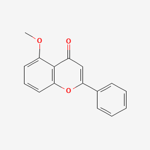 Структурная формула 5-Methoxyflavone, CAS 42079-78-7, формула C16H12O3