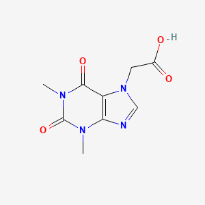 Структурная формула Acefylline;Theophyllineacetic acid; Theophylline-7-acetic acid, CAS 652-37-9, формула C9H10N4O4