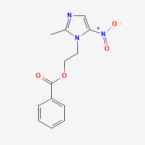 Структурная формула Metronidazole Benzoate;Benzoyl metronidazole, CAS 13182-89-3, формула C13H13N3O4