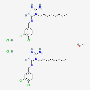 Структурная формула Olanexidine Hydrochloride semihydrate;OPB-2045, OPB-2045G, CAS 218282-71-4, формула C17H29Cl3N5O0.5