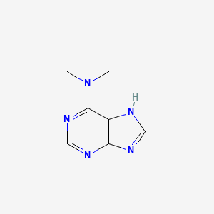 Структурная формула 6-(Dimethylamino)purine；N,N-Dimethyladenine, CAS 938-55-6, формула C7H9N5