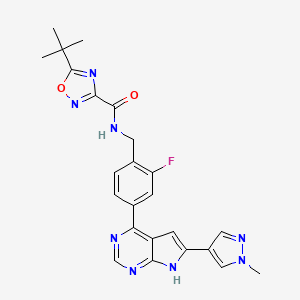 Структурная формула BTK inhibitor 1;Compound 27, CAS 2230724-66-8, формула C24H23FN8O2