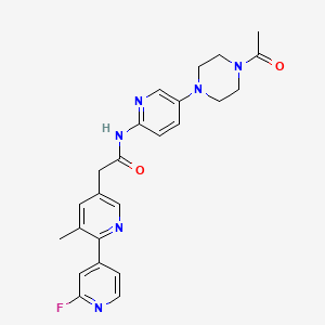 Структурная формула GNF-6231, CAS 1243245-18-2, формула C24H25FN6O2