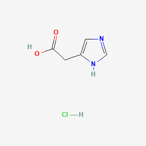 Структурная формула Imidazole-4(5)-acetic Acid Hydrochloride, CAS 3251-69-2, формула C5H7ClN2O2