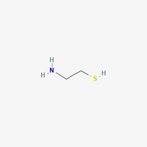 Структурная формула 2-Aminoethanethiol;cysteamine, β-Mercaptoethylamine, 2-Mercaptoethylamine, Decarboxycysteine, Thioethanolamine, Mercaptamine, CAS 60-23-1, формула C2H7NS