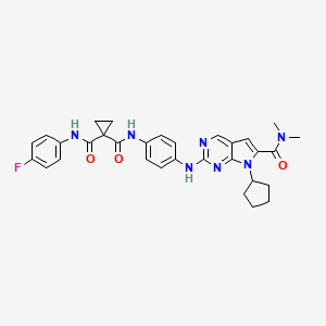 Структурная формула CDK9-IN-8, CAS 2105956-51-0, формула C31H32FN7O3