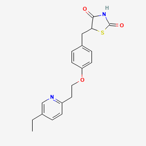Структурная формула Pioglitazone, CAS 111025-46-8, формула C19H20N2O3S