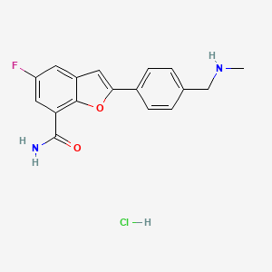 Структурная формула Mefuparib hydrochloride(CVL218), CAS 1449746-00-2, формула C17H16ClFN2O2