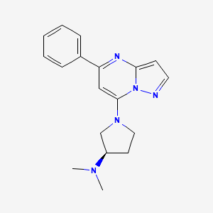 Структурная формула (R)-ZINC-3573, CAS 2089389-15-9, формула C18H21N5