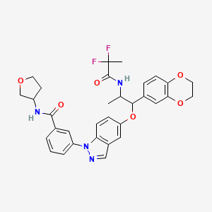 Структурная формула AZD-7594, CAS 1196509-60-0, формула C32H32F2N4O6