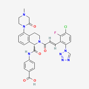 Структурная формула BMS-962212, CAS 1430114-34-3, формула C32H28ClFN8O5