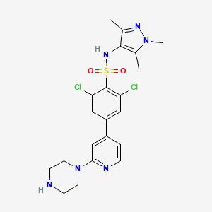 Структурная формула DDD 85646, CAS 1215010-55-1, формула C21H24Cl2N6O2S