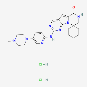 Структурная формула Trilaciclib hydrochloride(G1T28), CAS 1977495-97-8, формула C24H32Cl2N8