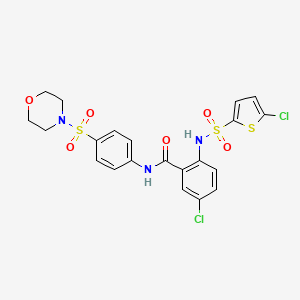 Структурная формула Ataciguat, CAS 254877-67-3, формула C21H19Cl2N3O6S3