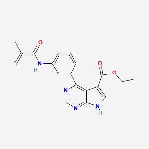 Структурная формула JAK3-IN-2, CAS 1443235-95-7, формула C19H18N4O3