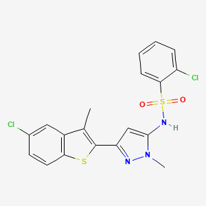Структурная формула ML-60218, CAS 577784-91-9, формула C19H15N3O2S2Cl2
