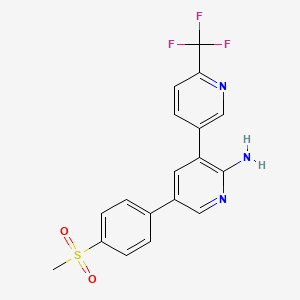 Структурная формула MMV390048, CAS 1314883-11-8, формула C18H14N3O2F3S