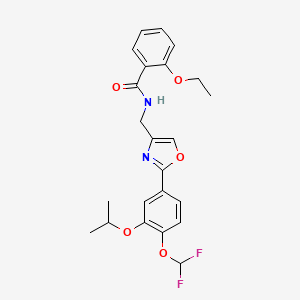 Структурная формула Difamilast, CAS 937782-05-3, формула C23H24F2N2O5