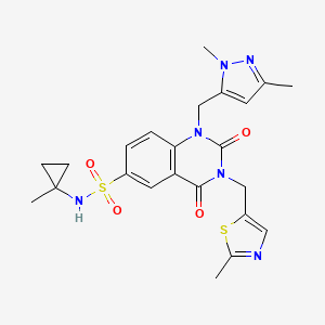 Структурная формула PDD 00017273, CAS 1945950-21-9, формула C23H26N6O4S2