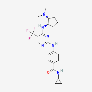 Структурная формула PF-719, CAS 1404454-02-9, формула C22H29Cl2F3N6O