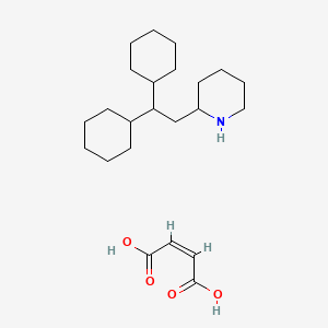 Структурная формула Perhexiline maleate, CAS 6724-53-4, формула C23H39NO4