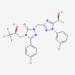 Структурная формула Pecavaptan, CAS 1914998-56-3, формула C22H19Cl2F3N6O3