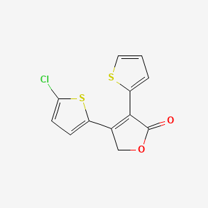 Структурная формула YC-001, CAS 748778-73-6, формула C12H7ClO2S2