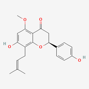 Структурная формула (−)-Isoxanthohumol, CAS 70872-29-6, формула C21H22O5