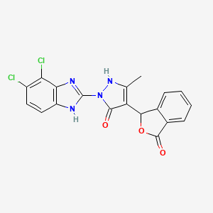 Структурная формула RU-521, CAS 2262452-06-0, формула C19H12Cl2N4O3