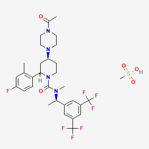 Структурная формула Casopitant mesylate, CAS 414910-30-8, формула C31H39F7N4O5S