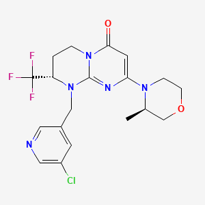 Структурная формула SAR405, CAS 1523406-39-4, формула C19H21ClF3N5O2