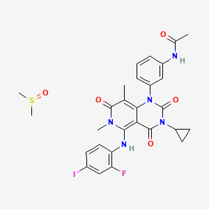 Структурная формула Trametinib DMSO solvate, CAS 1187431-43-1, формула C28H29FIn5O5S