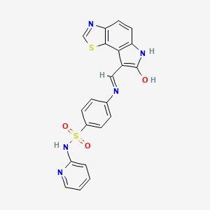 Структурная формула GW-8510, CAS 222036-17-1, формула C21H15N5O3S2