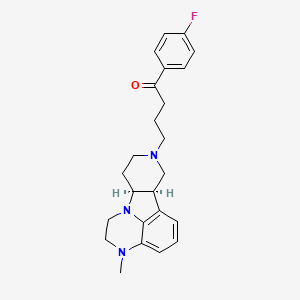 Структурная формула Lumateperone, CAS 313368-91-1, формула C24H28FN3O