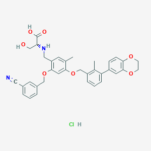 Структурная формула BMS-1001 hydrochloride, CAS 2113650-04-5, формула C35H35ClN2O7