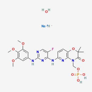 Структурная формула R788 disodium hexahydrate, CAS 914295-16-2, формула C23H24FN6Na2O9P.6H2O