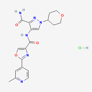 Структурная формула AS-2444697 HCl, CAS 1287665-60-4, формула C19H21ClN6O4