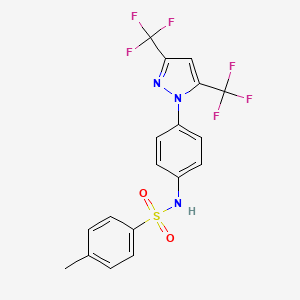 Структурная формула Pyr10, CAS 1315323-00-2, формула C18H13F6N3O2S