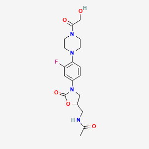 Структурная формула Eperezolid, CAS 165800-04-4, формула C18H23FN4O5