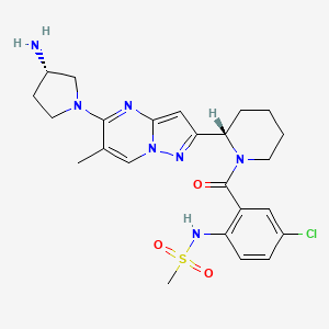 Структурная формула Presatovir, CAS 1353625-73-6, формула C24H30ClN7O3S