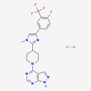 Структурная формула LY-2584702 hydrochloride, CAS 1082948-81-9, формула C21H20ClF4N7