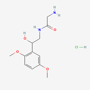 Структурная формула Midodrine hydrochloride, CAS 43218-56-0, формула C12H18N2O4.HCl