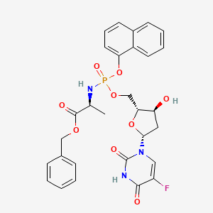 Структурная формула NUC3373(Fosifloxuridine nafalbenamide), CAS 1332837-31-6, формула C29H30F2N4O8P