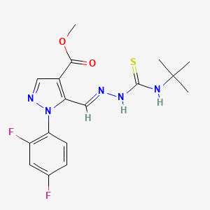 Структурная формула CID 2745687, CAS 264233-05-8, формула C17H19F2N5O2S