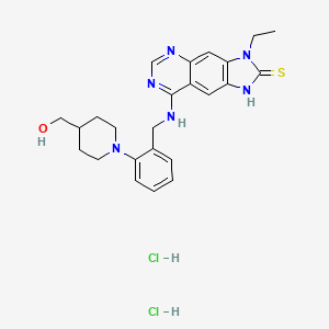 Структурная формула Thioquinapiperifil dihydrochloride, CAS 204077-66-7, формула C24H28N6Os.2[HCl]