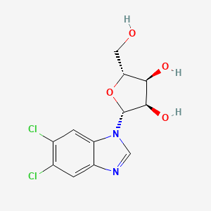 Структурная формула 5,6-Dichlorobenzimidazole riboside(DBR), CAS 53-85-0, формула C12H12N2O4Cl2