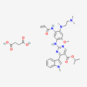 Структурная формула Mobocertinib (succinate), CAS 2389149-74-8, формула C36H45N7O8