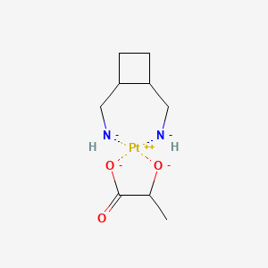 Структурная формула Lobaplatin(D-19466), CAS 135558-11-1, формула C9H18N2O3Pt