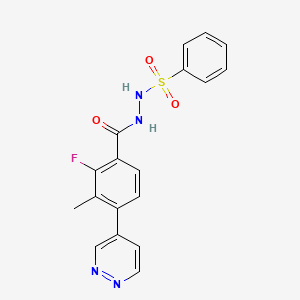 Структурная формула MW-2474, CAS 2414591-05-0, формула C18H15FN4O3S